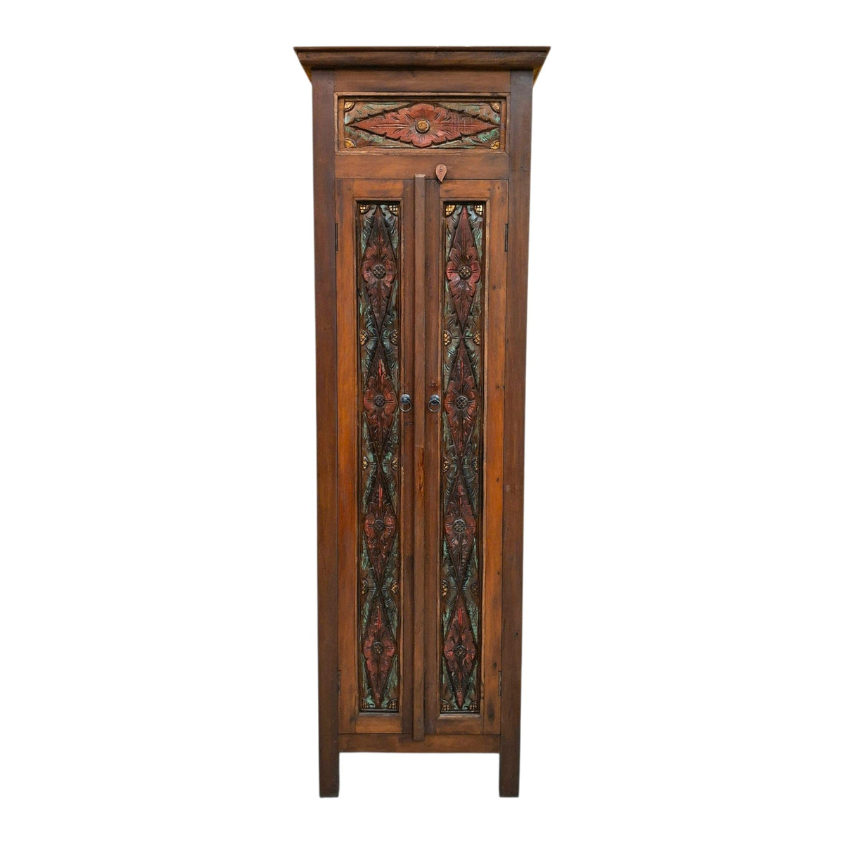 Credenza etnica armadio a colonna  in legno teak - ETNICBAY