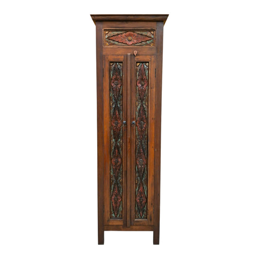 Credenza etnica armadio a colonna  in legno teak