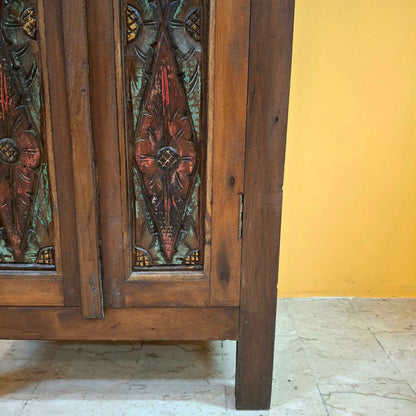 Credenza etnica armadio a colonna  in legno teak