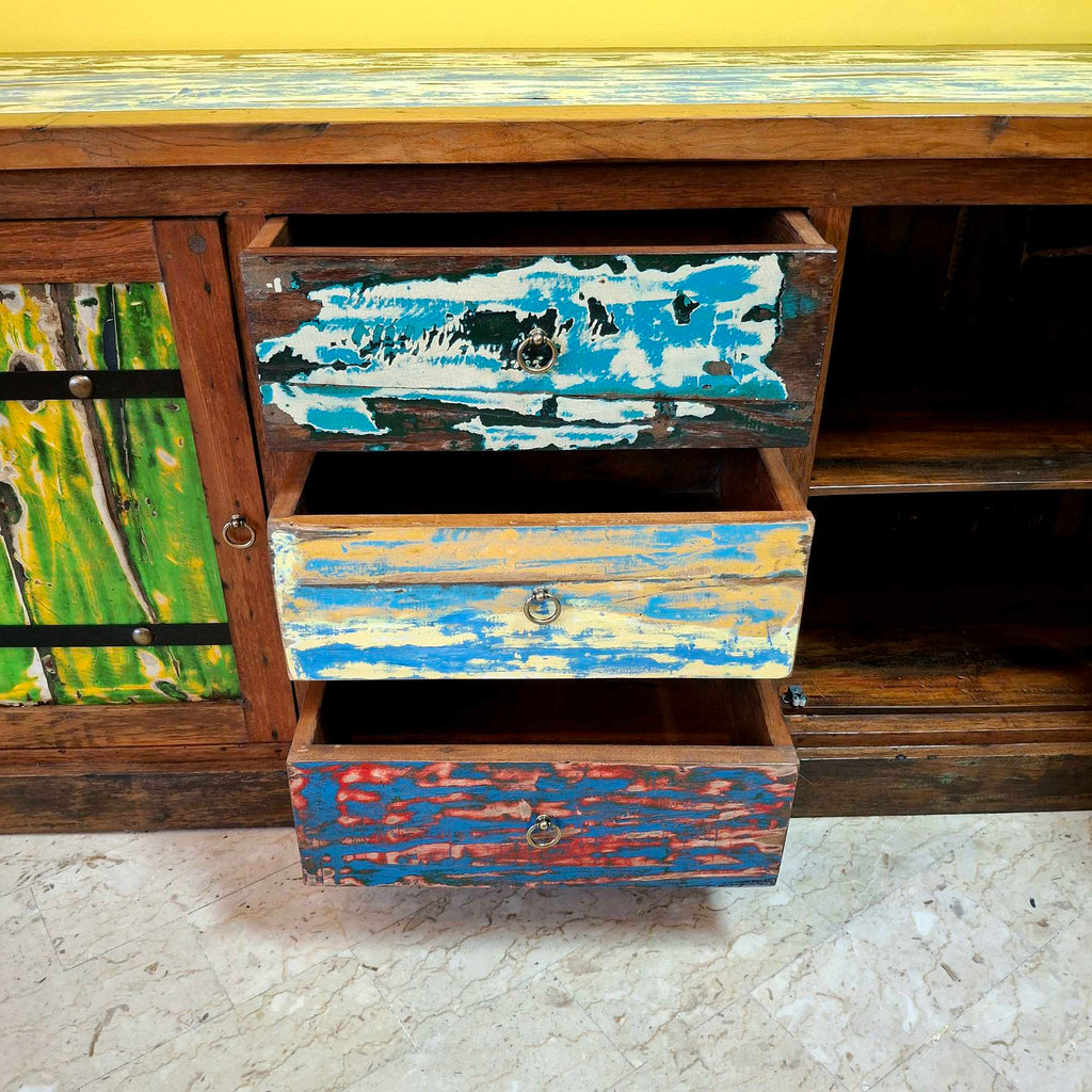 Buffet etnico mobile tv madia credenza colorata