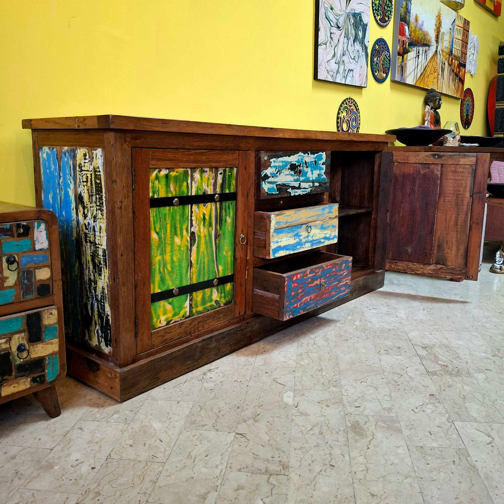 Buffet etnico mobile tv madia credenza colorata