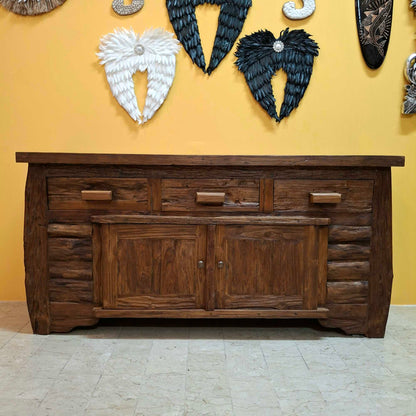 Credenza etnica linea Flintstones porta tv rustico