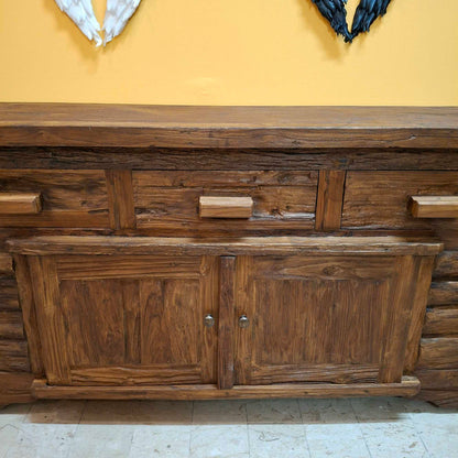Credenza etnica linea Flintstones porta tv rustico