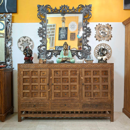 Credenza etnica mobile vintage buffet in teak
