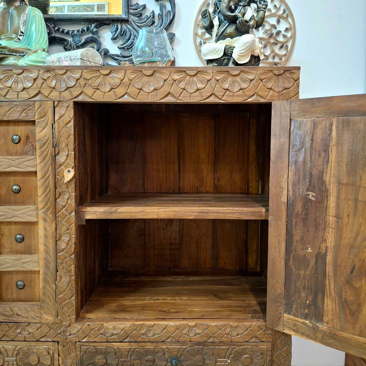 Credenza etnica mobile vintage buffet in teak