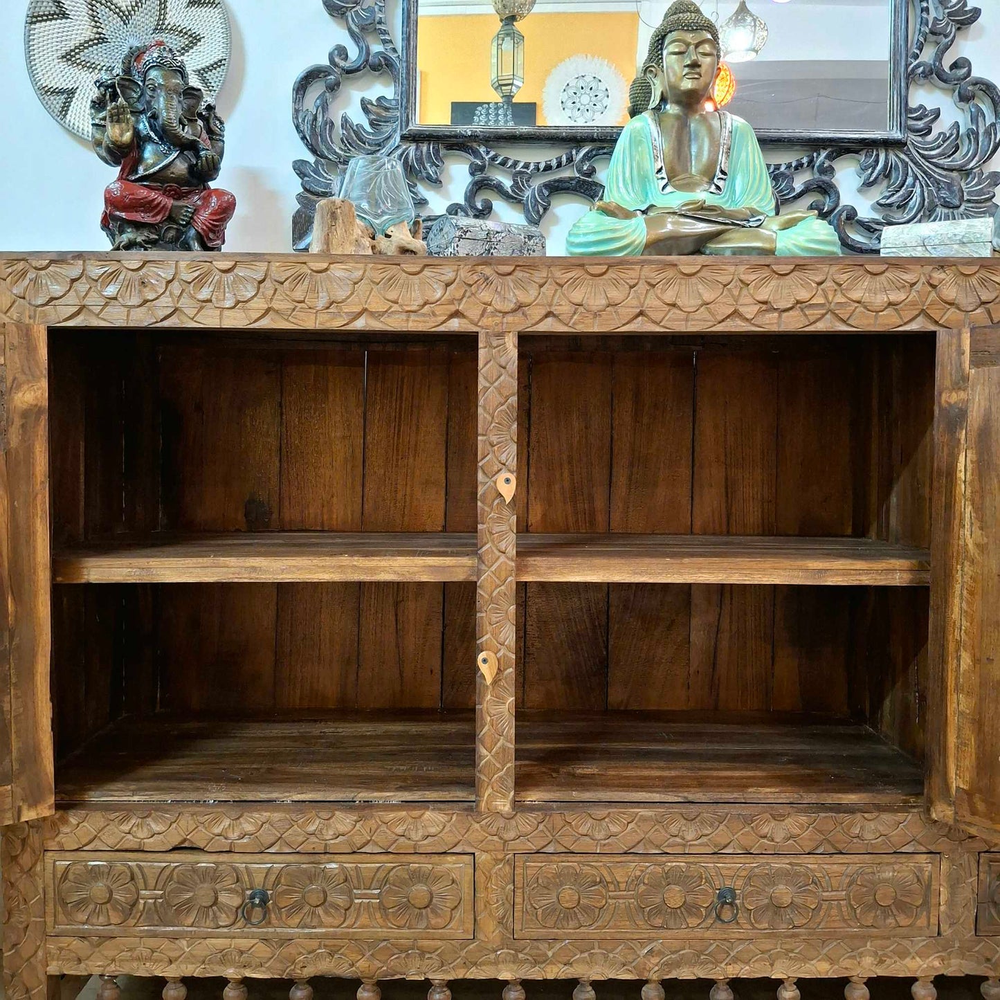 Credenza etnica mobile vintage buffet in teak