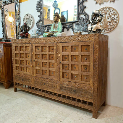 Credenza etnica mobile vintage buffet in teak