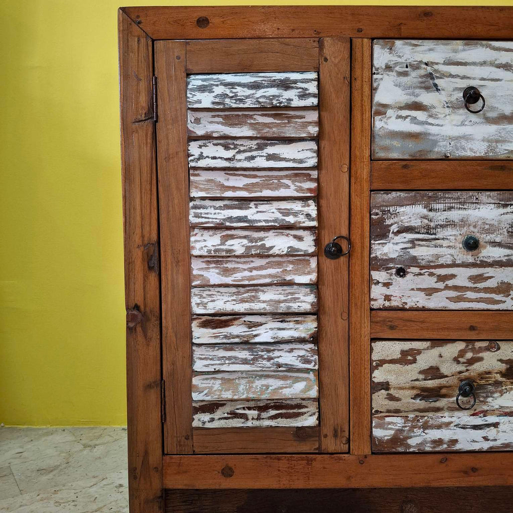 Mobile etnico madia in legno teak buffet rustico
