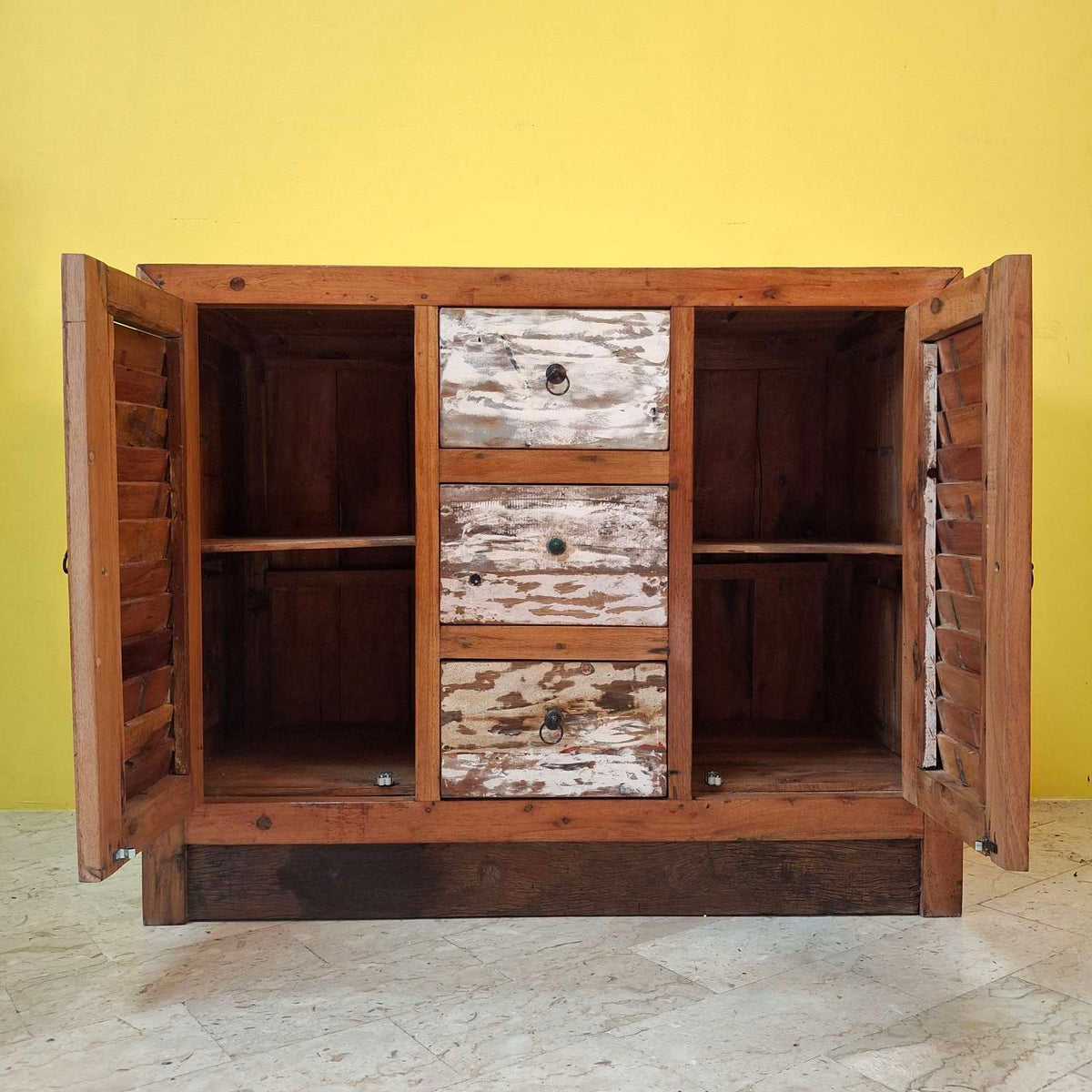 Mobile etnico madia in legno teak buffet rustico