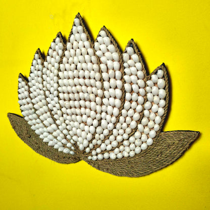Decorazione da parete etnica fiore di loto e conchiglie