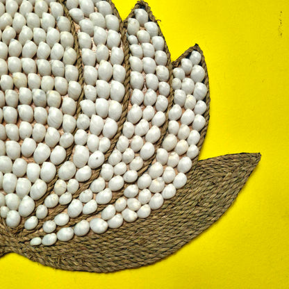 Decorazione da parete etnica fiore di loto e conchiglie