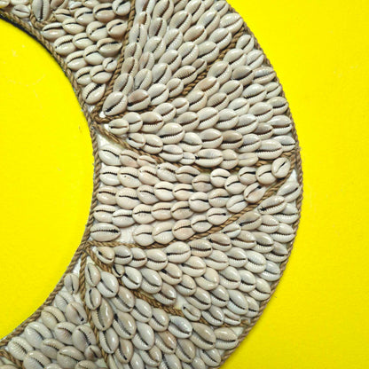 Decorazione da parete etnica luna e conchiglie di mare