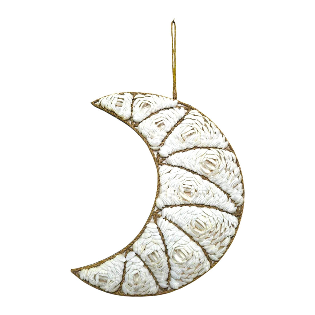 Decorazione etnica da parete Luna di conchiglie