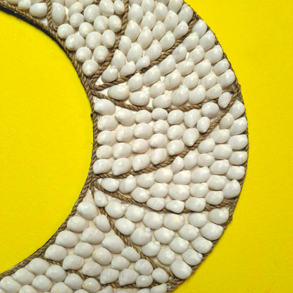 Decorazione etnica da parete luna e conchiglie di mare