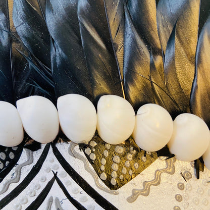 Mandala Ethnique Déco Coquillages Plumes Fleur de Lotus
