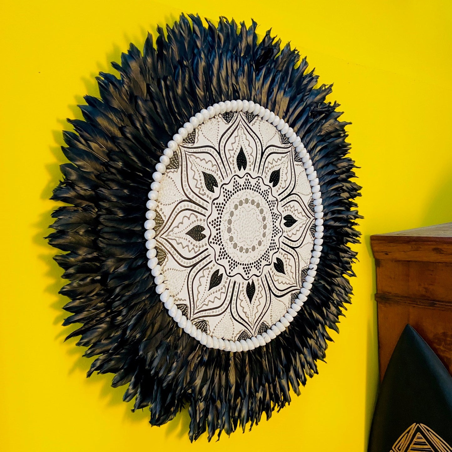 Mandala Ethnique Déco Coquillages Plumes Fleur de Lotus