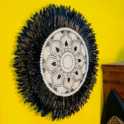 Mandala Ethnique Déco Coquillages Plumes Fleur de Lotus