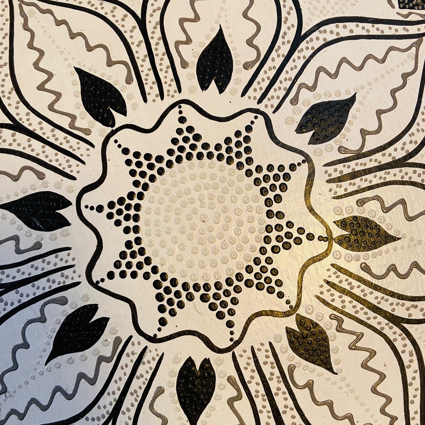 Mandala Ethnique Déco Murale Coquillages Plumes Lotus