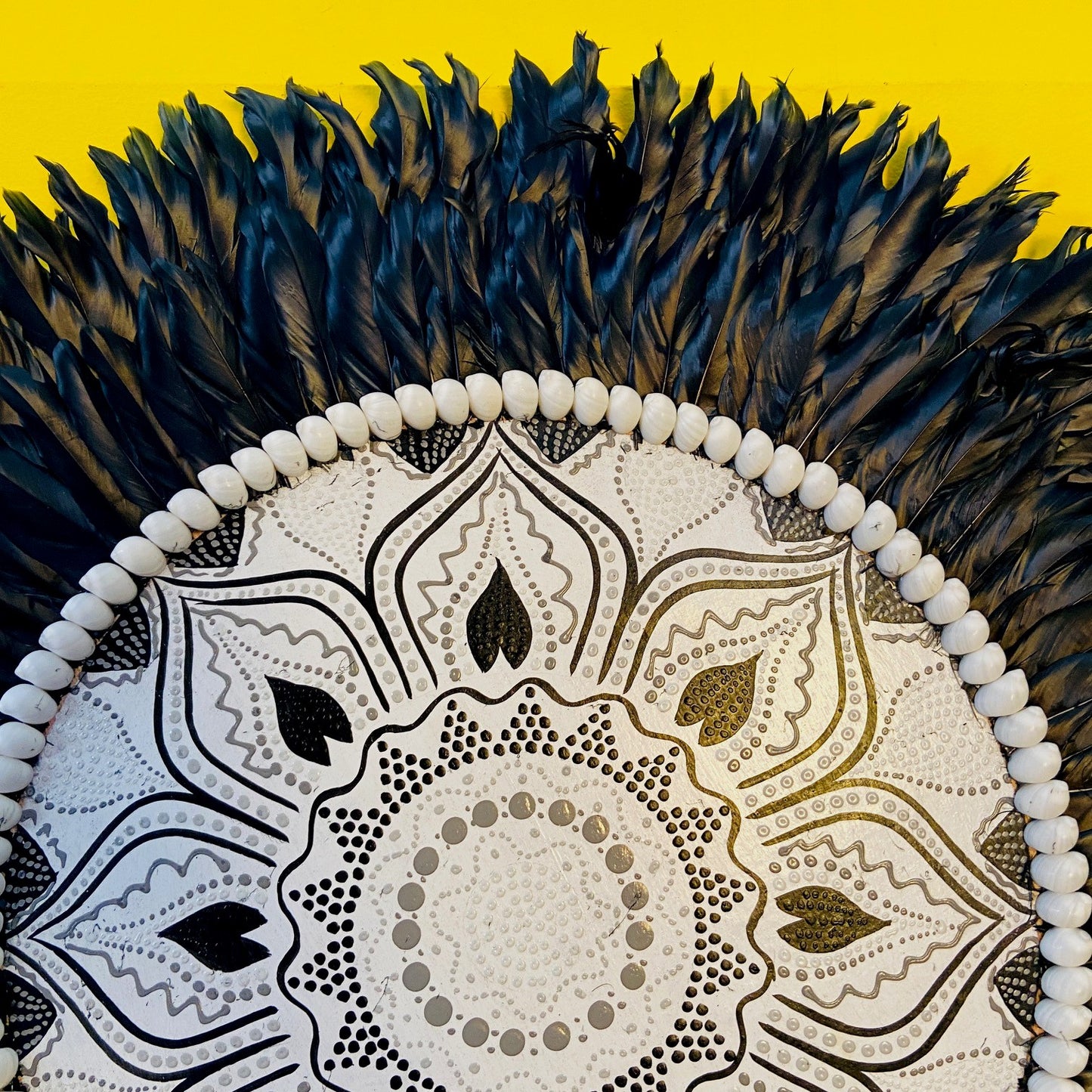 Mandala Ethnique Déco Coquillages Plumes Fleur de Lotus