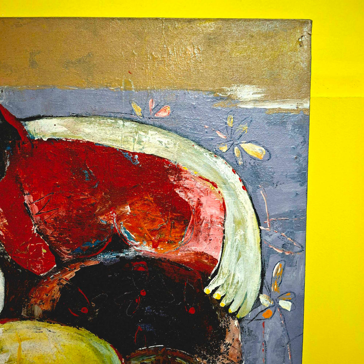 Dipinto etnico quadro maternità impressionismo