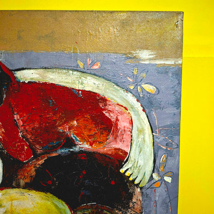 Dipinto etnico quadro maternità arte impressionismo