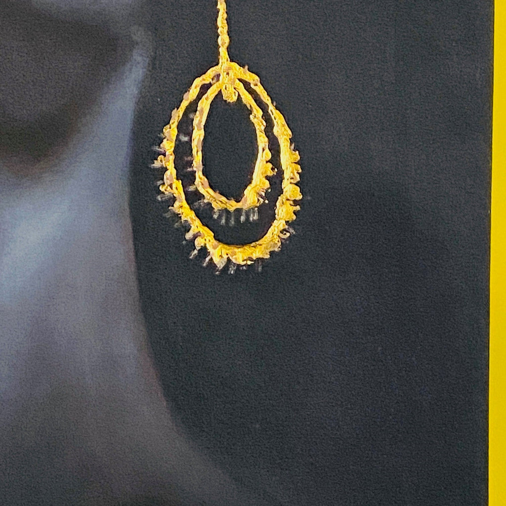 Quadro Etnico Dipinto Olio Su Tela Donna Oro - ETNICBAY