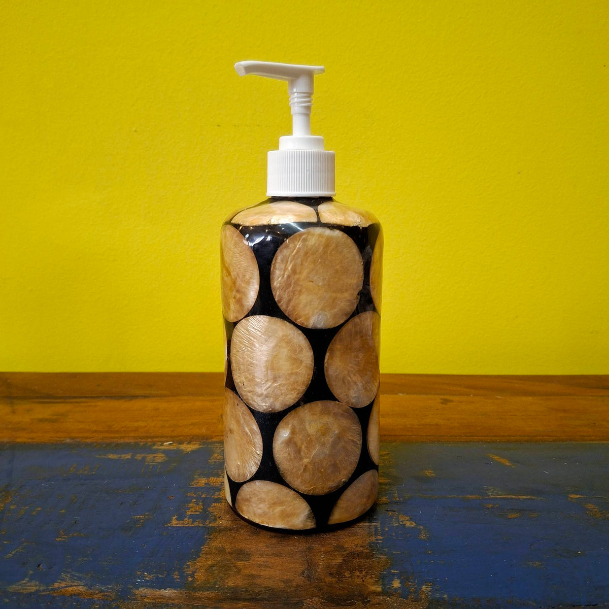 Dispenser porta sapone liquido madre perla a puà