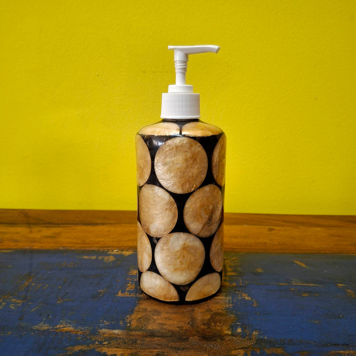 Dispenser porta sapone liquido madre perla a puà
