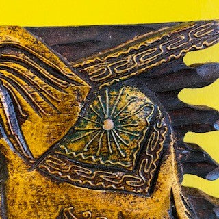 Quadro Legno Elefanti Rilievo Porta fortuna Deco - ETNICBAY
