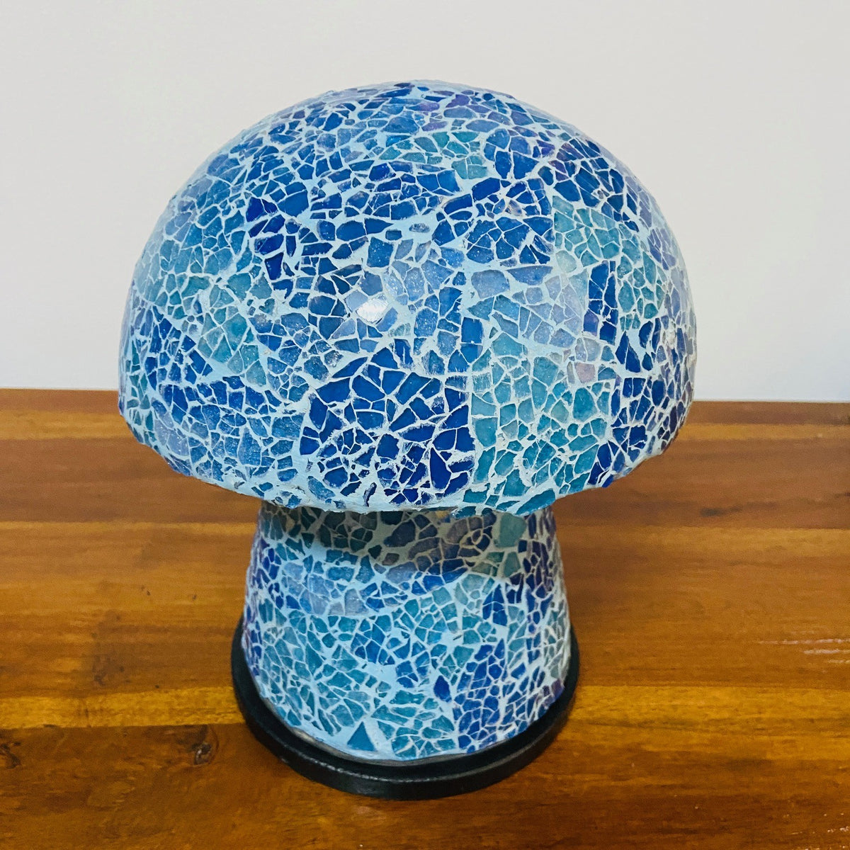 Abatjour etnica in vetro mosaico lampada fungo artigianale