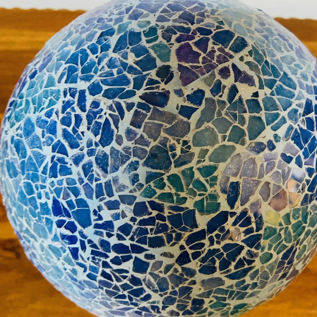Abatjour etnica in vetro mosaico lampada fungo artigianale