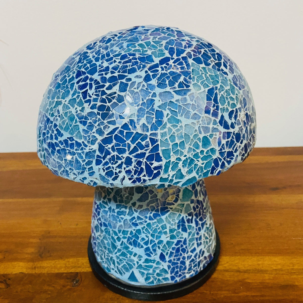 Abatjour etnica in vetro mosaico lampada fungo artigianale