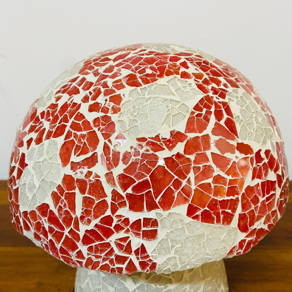 Abatjour etnica in mosaico di vetro lampada fungo artigianale