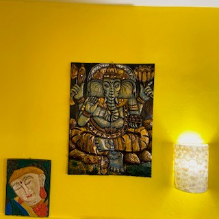Ganesh Quadro Pannello Legno Arredamento Etnico - ETNICBAY