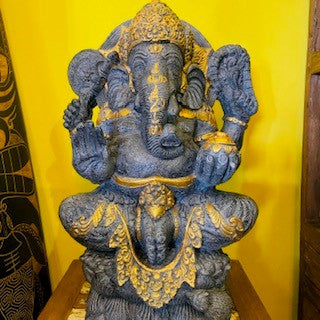 Statue de Ganesh, divinité sacrée en pierre d'éléphant