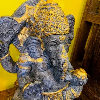Ganesh statua elefante sacro in pietra divinità - ETNICBAY