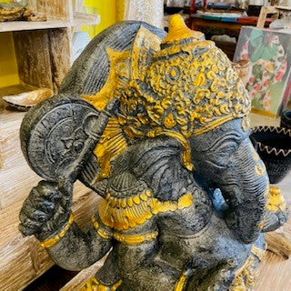 Ganesh statua elefante sacro in pietra divinità