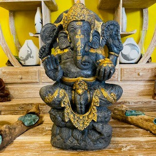 Ganesh statua elefante sacro in pietra divinità - ETNICBAY