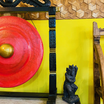 Professional Gong Stand Wood Carvings and Dragons