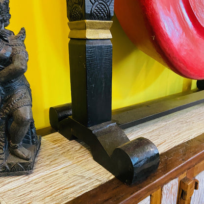 Professional Gong Stand Wood Carvings and Dragons
