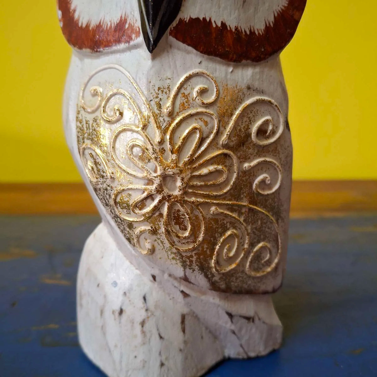 Gufo Set 3 Sculture Soprammobili Civetta Etnica