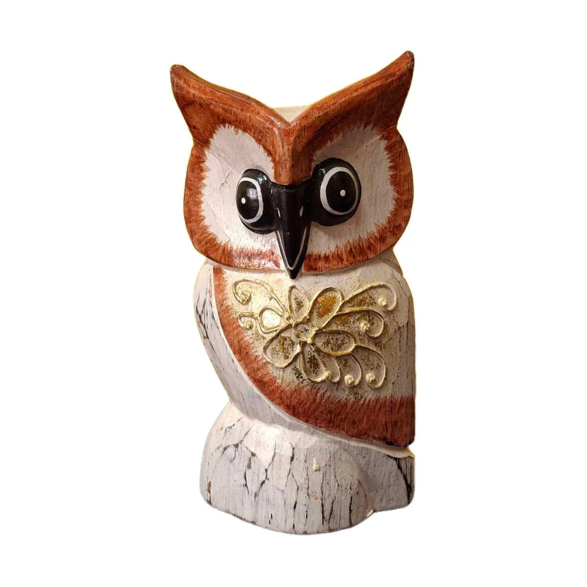 Gufo Set 3 Sculture Soprammobili Civetta Etnica