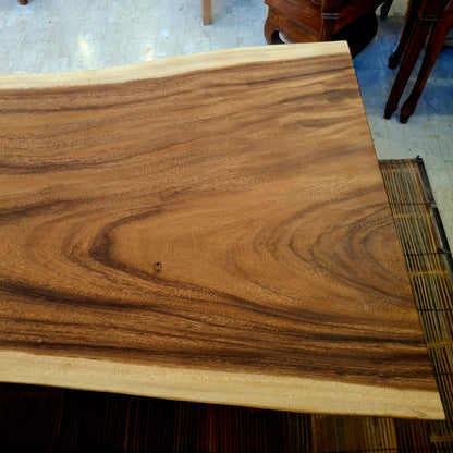 Tavolo etnico fetta intera legno suar