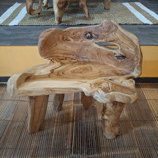 Panchina etnica radice di legno teak