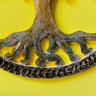 Panneau ethnique rond Arbre de vie