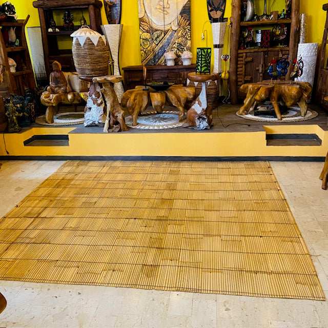 Tappeto Etnico in Bamboo Naturale Artigianale Balinese