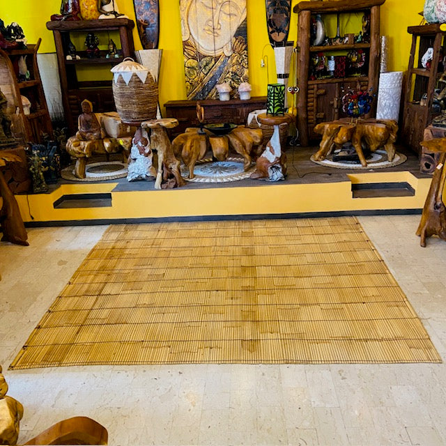 Tappeto Etnico in Bamboo Naturale Artigianale Balinese