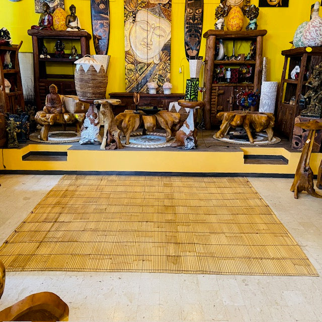 Tappeto Etnico in Bamboo Naturale Artigianale Balinese