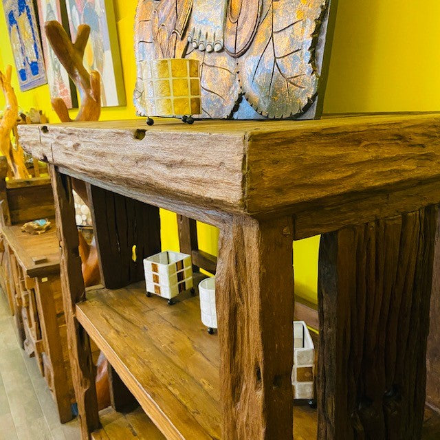 Libreria etnica wabi sabi credenza in legno teak - ETNICBAY