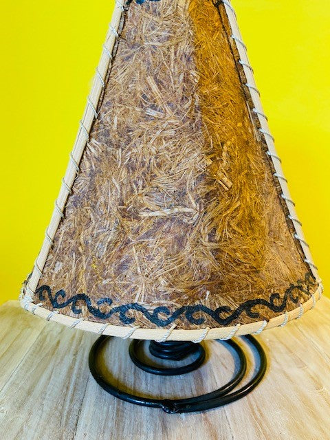 Lampe de printemps ethnique abatjour tissu naturel